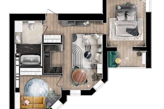 create 2d colored floor plans for your apartment or house