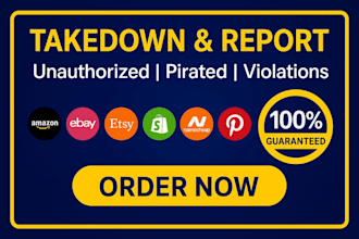 remove pirated,leaked,copied,stolen products of trademark with dmca takedown