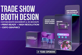 design professional trade show booth and exhibition stand for expos
