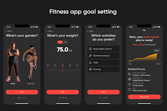 develop gym app,workout app,fitness website, bodybuilding app,health,yoga app ux