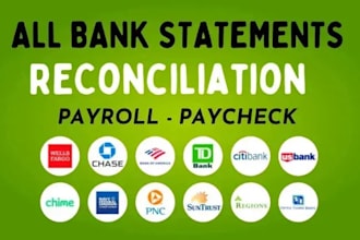 reconcile bank statement PDF to editable format