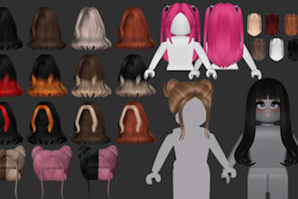 create ugc hair rig roblox hair low poly ugc hair texture custom avatar style
