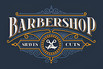 make custom barber, barbershop, spa and beauty salon logo design