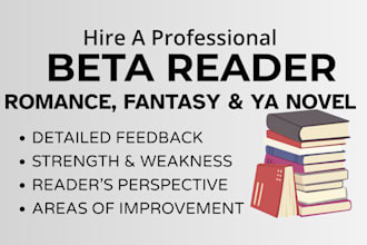 beta read romance fantasy ya novel  romance sensitivity beta read