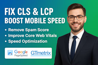 fix cls and lcp issues, improve mobile speed, and reduce spam score