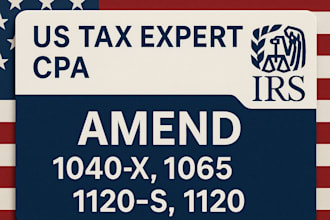 prepare amended irs forms 1040 x  1065  1120 and 990 and notices