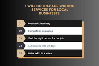 do onpage writing services for local businesses