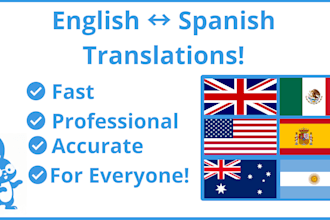 professionally translate english into spanish