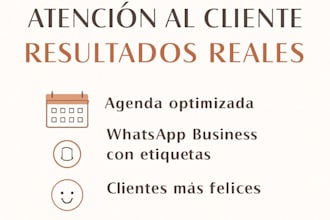 atención al cliente y gestión de agenda en español