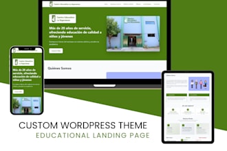 design a responsive school or education website in wordpress