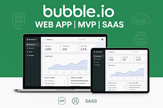build and design your bubble io web app, mvp, or saas