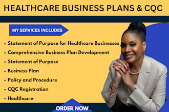wll write policy and procedure, cqc compliance business plan for cqc registratio