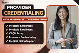 do provider credentialing, medicare medicaid enrollment and caqh setup