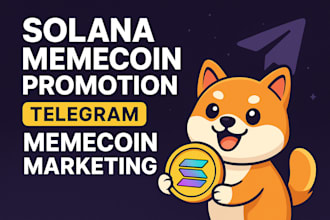 do solana memecoin promotion, telegram memecoin marketing