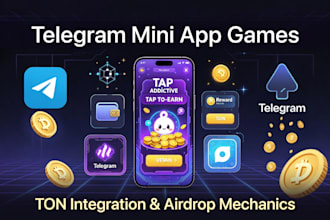 develop high retention telegram mini app with game, tasks, ton integration