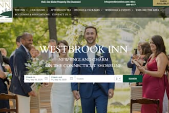 create wix bed and breakfast website lodge b and b boutique website