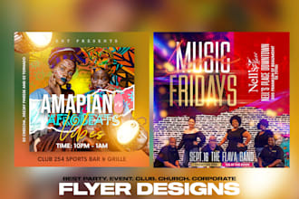 design a concert, nightclub, birthday, poster or party flyer