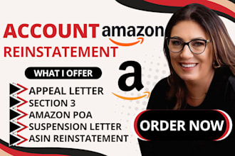 write custom amazon appeal letter, suspension poa and account reinstatement plan