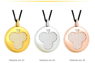 customize couple pendant prototype,3d jewellery resin print, gift ring,necklace