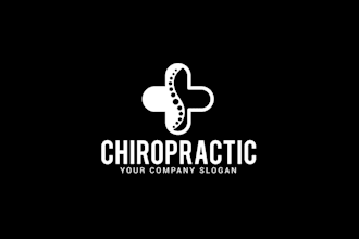 design a professional chiropractic logo for your clinic or wellness brand