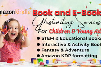 write children story ebook, self help journal, bed time devotionals, checklist