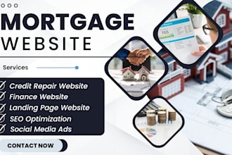 build mortgage website credit repair website mortgage calculator finance website