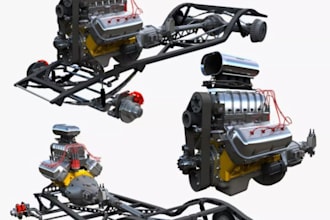 do 3d car chassis design,car frame model,gear and suspension design,3d prototype