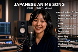 write an original anime opening or ending song for your project