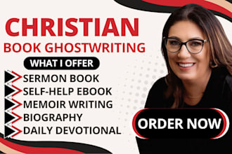 ghostwrite christian ebook prayer journal ebook, sermon, memoir, self help ebook