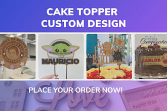 design a customized cake topper