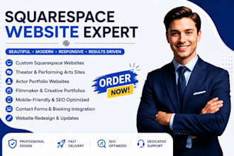 design squarespace theater website actor portfolio website filmmaker website