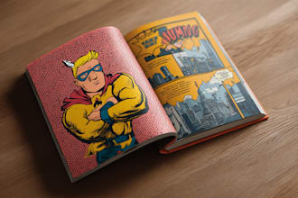 create super hero comic book or cover design