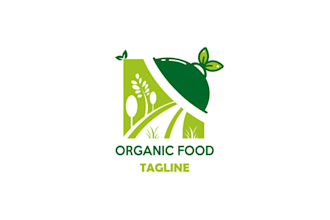 design a fresh and professional organic food logo for your brand