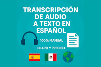 provide professional transcription of spanish audios with one or more speakers