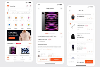 develop a modern ecommerce mobile app with cart drawer