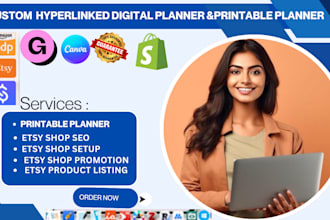 etsy seo, etsy digital planner, hyperlinked planner