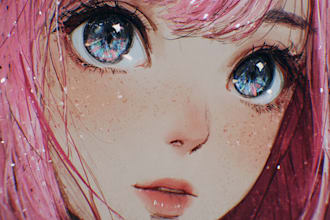 draw cute and beautiful anime art