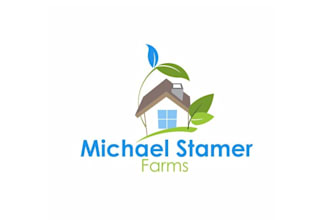 design unique family farm producing crops logo