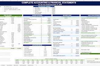 prepare financial statements, balance sheet, income statements