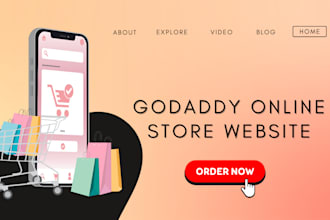 godaddy online store website design ecommerce store redesign godaddy website