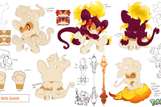 studio quality concept art sheet
