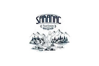 design unique saranac whiskey logo
