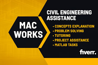 provide civil engineering tutoring and problem solving