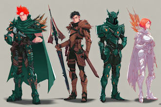 draw your rpg and free fire game character design