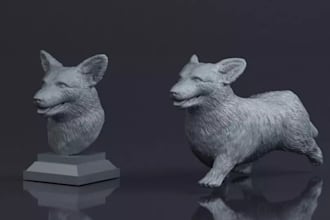 create detailed 3d printable animal model,3d pets or toy collectible figures,stl