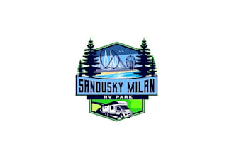 design monogram amazing ohio rv park logo