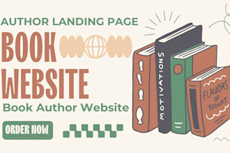 build book author website ebook landing page author portfolio website design