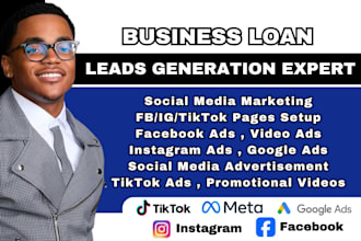 generate over 1000 business loan leads, mca loan leads via facebook ad google ad