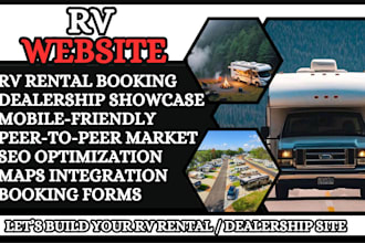 design rv website, rv rental site, campervan website, motorhome dealer site
