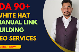 provide high da white hat SEO manual link building services